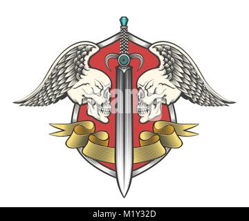 coat of arms shield wings