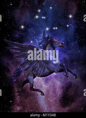 Pegasus the winged horse of ancient Greek legend Stock Photo - Alamy