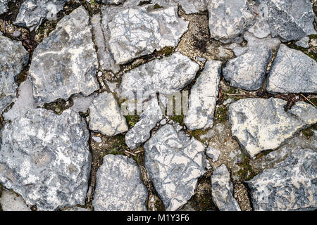 Details of cobllestone street in a Bosnian village Stock Photo