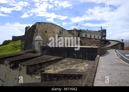 San Cristobal Castle Old San Juan, Puerto Rico Stock Photo