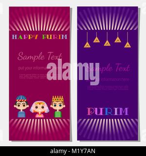 Happy Purim Holiday. Stock Vector