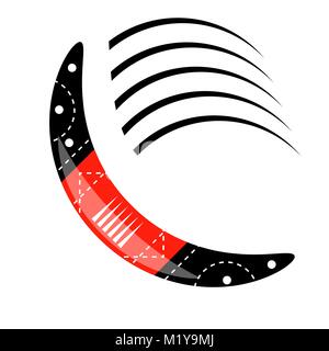 Australian Boomerang Icon Stock Vector