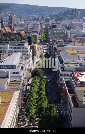 Blick vom Hauptbahnhof, Stuttgart, Baden-Wuerttemberg, Deutschland, Germany, Europa Stock Photo