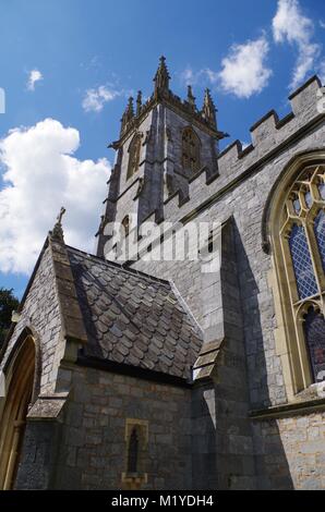 St Michaels and All Angles Church, Victorian Neo Gothic Architecture. Heavitree, Exeter, Devon, UK. Stock Photo