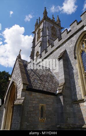 St Michaels and All Angles Church, Victorian Neo Gothic Architecture. Heavitree, Exeter, Devon, UK. Stock Photo