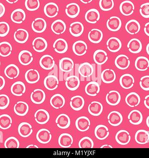 seamless pattern with hearts shapes. Vector repeating textureCan be used for wallpaper, pattern fills, web page background or textil print projects Stock Vector