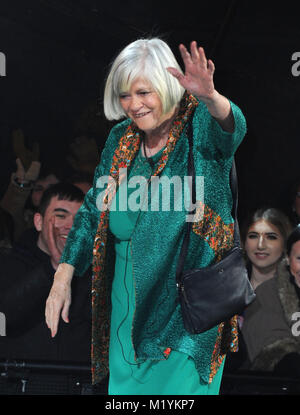 Ann Widdecombe at the Celebrity Big Brother final, Elstree Studios, Borehamwood, UK - 02 Feb 2018 Stock Photo