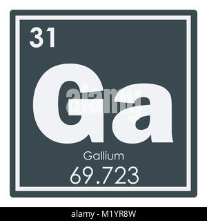 Gallium chemical element periodic table science symbol Stock Photo