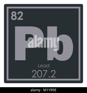 Lead chemical element periodic table science symbol Stock Photo - Alamy