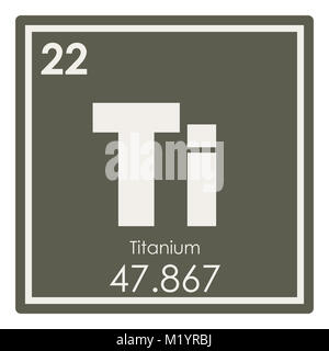 Titanium chemical element periodic table science symbol Stock Photo - Alamy