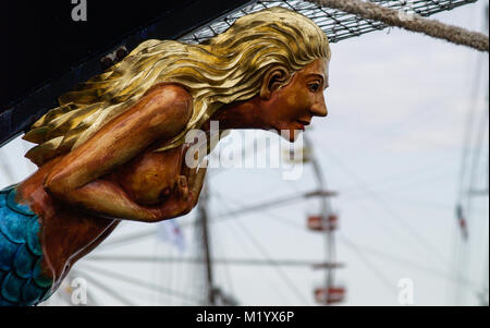 TALL SHIPS BOW - TALL SHIPS FIGUREHEAD -  TALL SHIPS ROUEN FRANCE - FIGURE DE PROUE GRANDS VOILIERS ROUEN FRANCE © Frédéric BEAUMONT Stock Photo