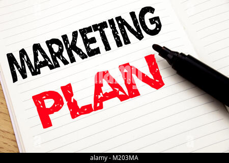 Marketing Plan. Business concept for Planning Successful Strategy written on notebook with space on book background with marker pen Stock Photo