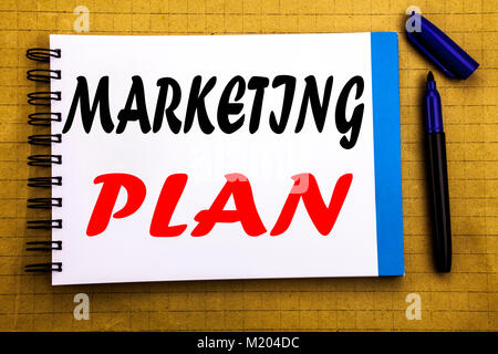 Marketing Plan. Business concept for Planning Successful Strategy Written on notepad paper background with space office view with pencil marker Stock Photo