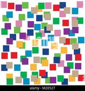 Background in the form of a mosaic of multi-colored squares. Stock Vector