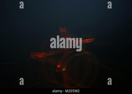 Light painting , minimal fine art. Stock Photo