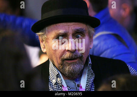 Former Doctor Who actor Sylvester McCoy at Edinburgh's Corn Exchange on the first day of Capital Sci-Fi Con, the pop culture, comic and movie convention which raises money for Children's Hospice Association Scotland (CHAS). Stock Photo
