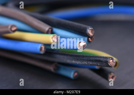 Electrical cable wire close-up Stock Photo