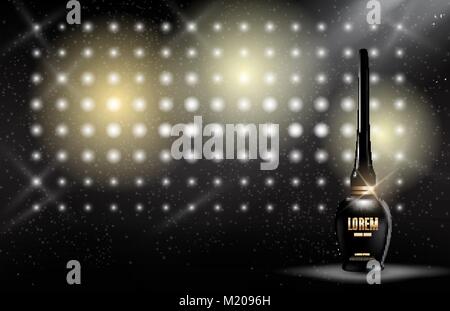 Design Cosmetics Product  Template for Ads or Magazine Background. 3D Realistic Vector Iillustration Stock Vector