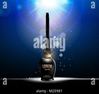Design Cosmetics Product  Template for Ads or Magazine Background. 3D Realistic Vector Iillustration Stock Vector