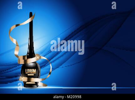 Design Cosmetics Product  Template for Ads or Magazine Background. 3D Realistic Vector Iillustration Stock Vector