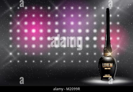 Design Cosmetics Product  Template for Ads or Magazine Background. 3D Realistic Vector Iillustration Stock Vector