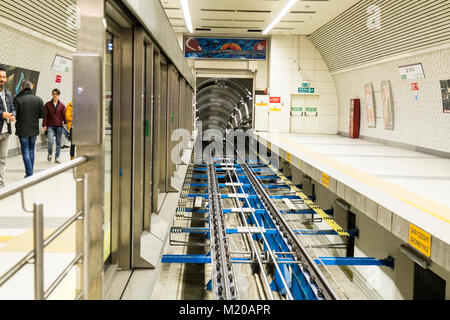 New metro line from istanbul Stock Photo