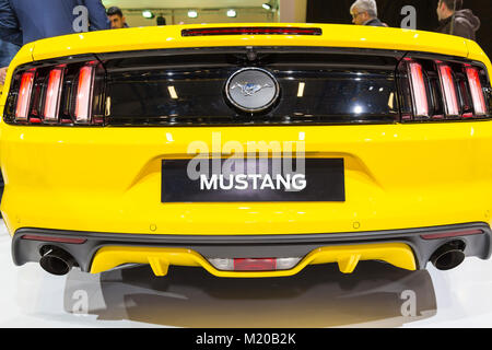 Istanbul, Turkey - April 21, 2017: Closeup detail view from of Ford Mustang Stock Photo
