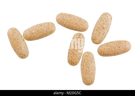 Multivitamin supplements cutout on white background Stock Photo