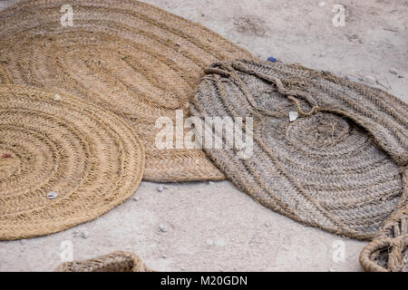 Esparto, tools and utensils of medieval agriculture, ancient European farming instruments Stock Photo