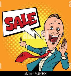 salesman businessman sale Stock Vector