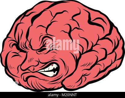 brain character pain Stock Vector