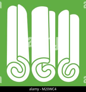 Cinnamon sticks icon green Stock Vector