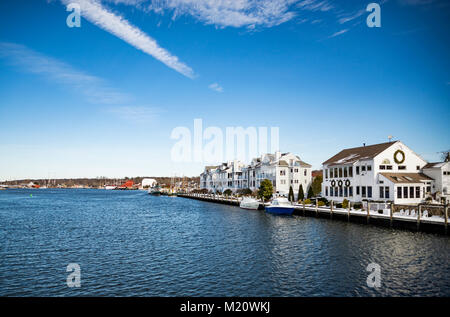 View of Mystic river, Connecticut Stock Photo