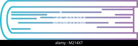book bottom view in degraded blue to purple color contour Stock Vector