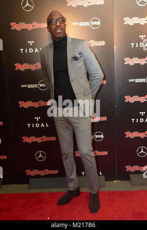 Minneapolis, USA, 3 Feb 2018. JB Smoove poses at the Rolling Stone Super Bowl Party at International Market Square on February 2, 2018 in Minneapolis, Minnesota. Credit: Tony Nelson/MediaPunch Credit: MediaPunch Inc/Alamy Live News Stock Photo