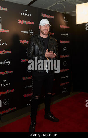 MINNEAPOLIS MN FEBRUARY 2: Travis Kelsey poses at the Rolling Stone Super Bowl Party at International Market Square on February 2, 2018 in Minneapolis, Minnesota. Credit: Tony Nelson/MediaPunch Stock Photo