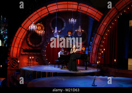 Actress and singer Leonor Watling and Alejandro Pelayo of Marlango during the 32th annual Goya Film Awards in Madrid, on Saturday 3rd February, 2018. Credit: Gtres Información más Comuniación on line, S.L./Alamy Live News Stock Photo