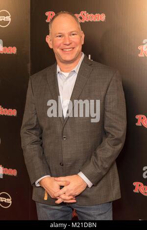 Minneapolis, Minnesota, USA. 2nd Feb, 2018. ESPN TV personality MATTHEW BARRY poses backstage during the Rolling Stone Super Bowl Party at International Market Square in Minneapolis, Minnesota Credit: Daniel DeSlover/ZUMA Wire/Alamy Live News Stock Photo