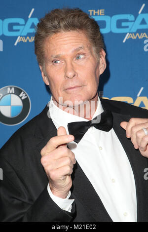 Beverly Hills, Ca. 3rd Feb, 2018. David Hasselhoff at the 70th Annual DGA Awards at The Beverly Hilton Hotel in Beverly Hills, California on February 3, 2018. Credit: Faye Sadou/Media Punch/Alamy Live News Stock Photo