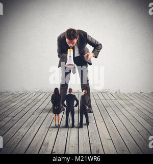 Orders from above. concept of authoritarian boss Stock Photo