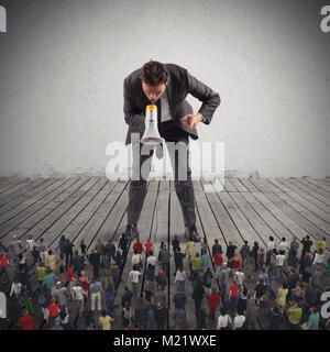 Orders from above. 3D Rendering Stock Photo