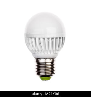 LED light bulb with e27 socket Isolated on white Stock Photo