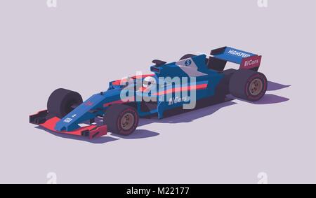 Vector low poly formula racing car Stock Vector