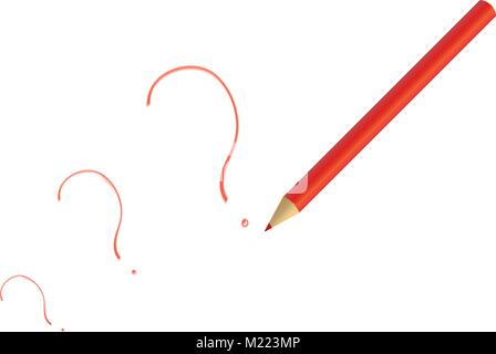 red pencil isolated on white Stock Vector