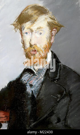 George Augustus Moore (1852 – 1933) Anglo-Irish novelist, writer, poet. by Edouard Manet Stock Photo