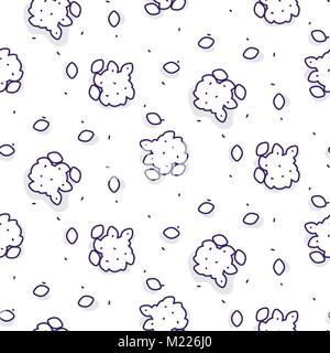 Rice meal cartoon seamless pattern. Stock Vector