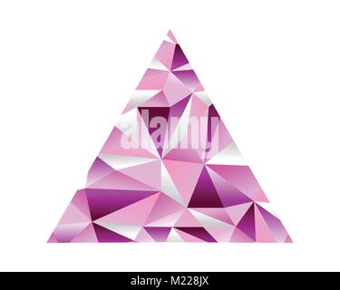 Pink Sapphire Low Poly Triangle Shape Vector Graphic Background Design Stock Vector