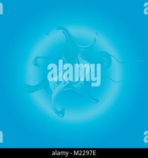 Flowing blue liquid. Abstract blue background. Stock Vector