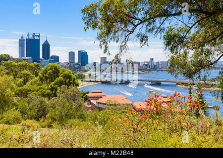 View of the Perth city CBD skyline, Perth, Western Australia, Australia Stock Photo