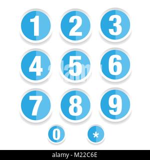 Number set vector label Stock Vector
